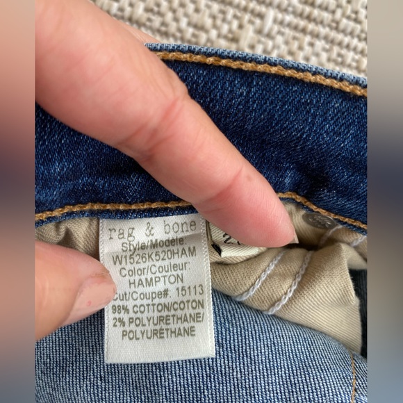 Rag & Bone - Capri Denim Jean in Hampton size 27 - Picture 7 of 8